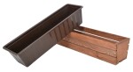 Rojaplast Truhlík MODERN 61 cm - s plastovým květináčem, hnědá