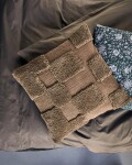 House Doctor Bavlněný povlak na polštář Potus Brown 50 x 50 cm, hnědá barva, textil