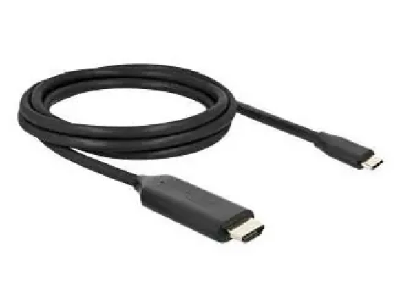 DeLock USB-C (M) na HDMI (M) černá / Kabel / 2m / DP Alt Mód / 4K 144Hz / 8K 60Hz (80599)