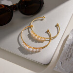 ELENYS Althea – pozlacený náramek 18K žluté zlato Délka náramku: Průměr 5,6 cm / Pro zápěstí 16-18 cm