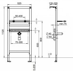 VILLEROY & BOCH - ViConnect Předstěnová instalace pro umyvadlo, 112 cm, univerzální použití 92214900