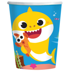 Kelímky papírové 8ks Baby Shark 250ml - Amscan