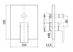 PAFFONI - Level Baterie pod omítku pro 2 spotřebiče, chrom LESBOX015CR