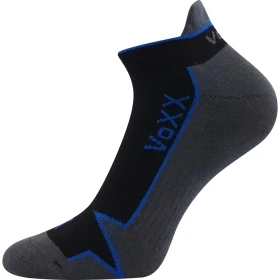 VOXX Ponožky bavlněné sportovní LOCATOR A černé s modrou (3 páry) 39-42 103052