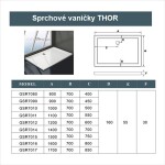 H K - Sprchový kout MELODY BLACK R107, 100x70 se zalamovacími dveřmi včetně sprchové vaničky z litého mramoru SE-MELODYBLACKR107/THOR-10070