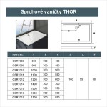 H K - Sprchový kout SOLO D1 R107, 70x100x185 se dvěma jednokřídlými dveřmi, rohový vstup včetně vaničky z litého mramoru SE-SOLOD1R107/THOR-10070