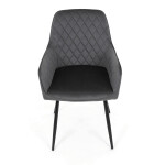 Jídelní židle, šedá, sametová látka, DCH-215 GREY4