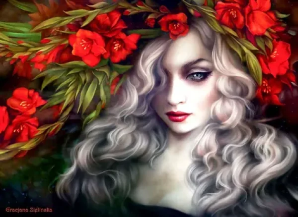 ANATOLIAN Puzzle Žena v květech