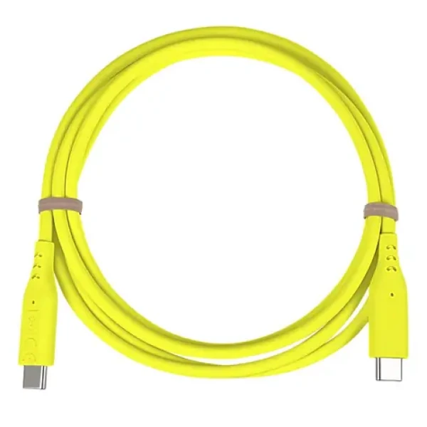 PremiumCord silikonový USB-C - USB-C žlutá / Kabel / 60W / PD / 480 Mbps / 1,5 m (ku31sa15y)