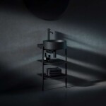 RAVAK - Yard Konstrukce s policemi pod umyvadlo, matná černá D80000D004