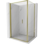 MEXEN/S - Exo sprchový kout skládací dveře 100 x 90, transparent, zlato 816-100-090-50-00
