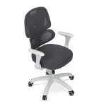 Dětská židle, výškově nastavitelná, šedá síťovina, KA-K1063 GREY