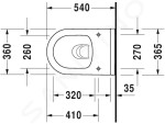 DURAVIT - Starck 3 Závěsné WC, Rimless, bílá 2527090000