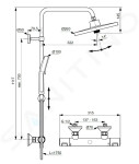 IDEAL STANDARD - CeraTherm Sprchový set s termostatem, průměr 26 cm, 2 proudy, chrom A7210AA