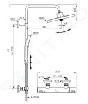 IDEAL STANDARD - CeraTherm Sprchový set s termostatem, průměr 26 cm, 2 proudy, hedvábná černá A7210XG