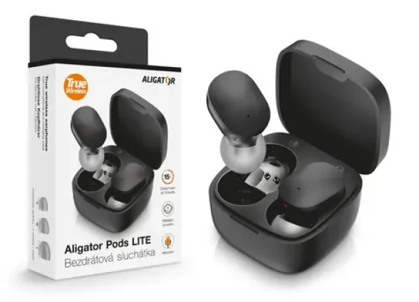 Aligator Bluetooth sluchátka Pods LITE / černá (TWS05)