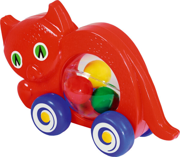 Tahací Kočka s míčky 27x16x10cm plastová - Red Sox