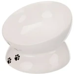 TRIXIE Miska bílá zvýšená / Keramická / Ergonomická / 0,15 l / O 13 cm (G13-24798)