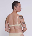 Dámská podprsenka GO Ribbed R Bralette - GRAY - sv. béžová M013 - SLOGGI GRAY L
