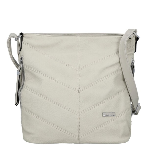 Zajímavá dámská koženková crossbody kabelka Denisa, šedá