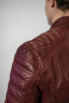 Pánská Kožená Bunda Red Classic Førge Brixton Červená Velikost: 6XL