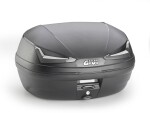 E455Nt Simply IV kufr Givi černý (Monolock s vlastní plotnou), čiré odrazky, objem 45 litrů
