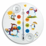 TFA 14.6016.20 PINGUIN / Teploměr okenní / s přísavkami / motiv tučňáci / O 160 mm