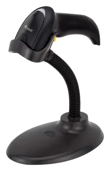Equip 1D snímač čárových kódů / Laser / USB / Stojánek / IP54 / černá (351022)