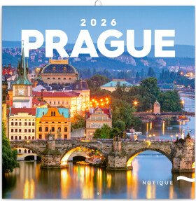 Kalendář 2026 poznámkový: Praha, 30 x 30 cm
