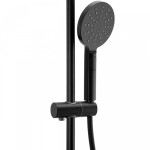 Erga Dubaj, sprchový set s baterií a hlavovou sprchou 23 cm, černá matná, ERG-YKA-BP.DUBAJ23-BLK