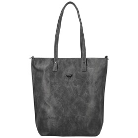 Stylová dámská koženková kabelka na rameno Indira, tmavě šedá