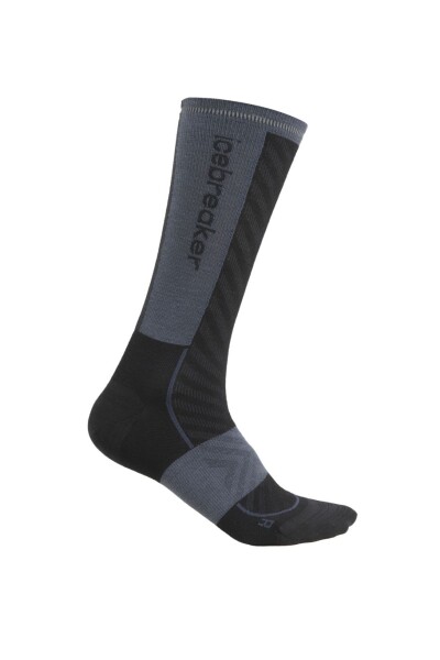Dámské merino ponožky ICEBREAKER Wmns Run+ Ultralight Crew, Black/Graphite velikost: 41-43 (L)