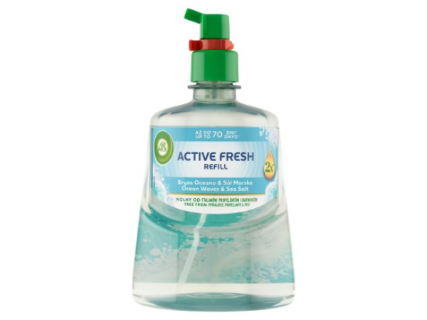 Air Wick Active Fresh Náplň na vodní bázi do automatického difuzéru oceán a mořská sůl 228ml