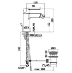 PAFFONI - West Bidetová baterie s výpustí, chrom WS135CR