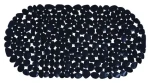 MSV GALETS protiskluzová podložka do vany černá / PVC / 99 x 39 cm