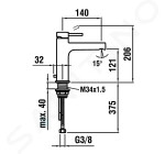 Laufen - Sprchové příslušenství Sprchová hlavice, 3 proudy, matná světle zlatá HF939029462000