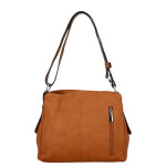 Trendy dámská koženková crossbody kabelka Julianna, hnědá