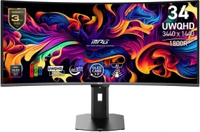 34" MSI MPG 341CQR QD-OLED X36 černá / OLED / 3440x1440 / QD-OLED / 21:9 / 0.03ms / 1500000:1 / 300cd-m2 / DP + HDMI (MPG 341CQR QD-OLED X36)