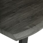 Stůl jídelní, 180x90x75 cm, MDF deska, dekor šedý dub, kovová nohy ve tvaru U, černý matný lak