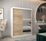 Šatní skříň Abi V2 Barva korpusu: Dub Sonoma, Rozměry: 200 cm, Dveře: Dub sonoma