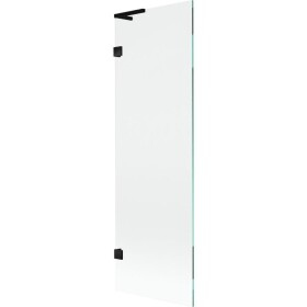 MEXEN/S - Lunar L vanová zástěna FIX 60 x 150, transparent, černá 897L-060-000-70-00