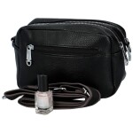 Jednoduchá malá dámská koženková crossbody Abalo, černá