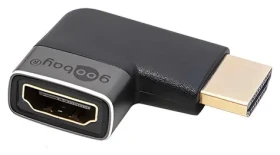 Goobay / Redukce HDMI A(M)-HDMI A(F) / Lomená vpravo / 8K/60Hz / Zlacené konektory (72012)