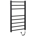 CERANO Elektrický sušák ručníků Domenico - 128 W - černá matná - 860x550 mm