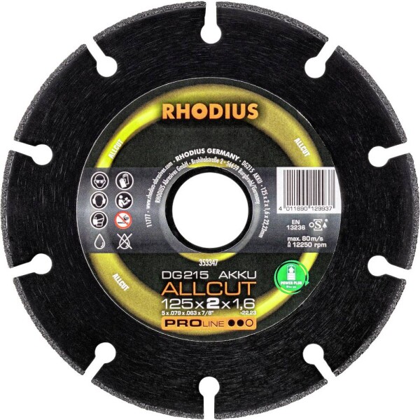 Rhodius 353347 diamantový řezný kotouč 125 mm 1 ks