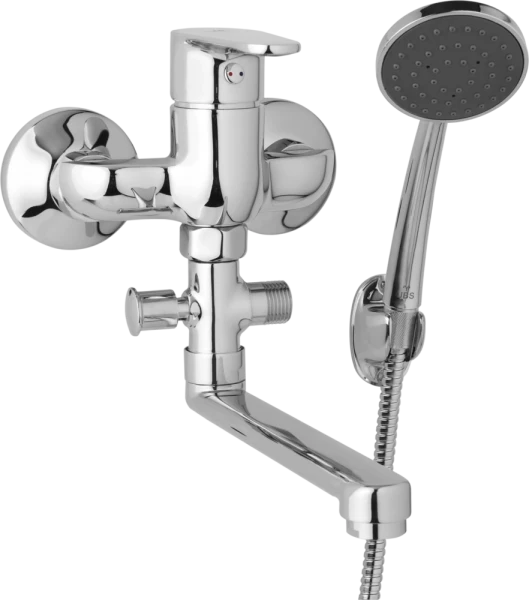 JB Sanitary Nástěnná umyvadlová a sprchová baterie TIRA, rozteč 100 mm s příslušenstvím, ramínko 200 mm D10 31 01