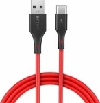 Blitzwolf BW-TC15 USB / USB-C 3A, 1,8m, červený