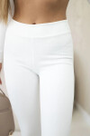 Dámské žebrované legíny s vysokým pasem ecru UNI