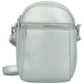 Trendy dámská koženková crossbody kabelka Kirké, stříbrná
