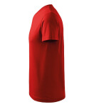 V-neck tričko unisex červená L